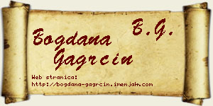 Bogdana Gagrčin vizit kartica